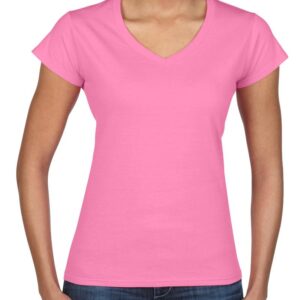 GN647 - T-Shirt Femme Col V 100% Coton